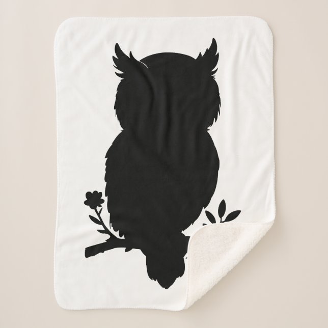 owl sherpa blanket (Front)