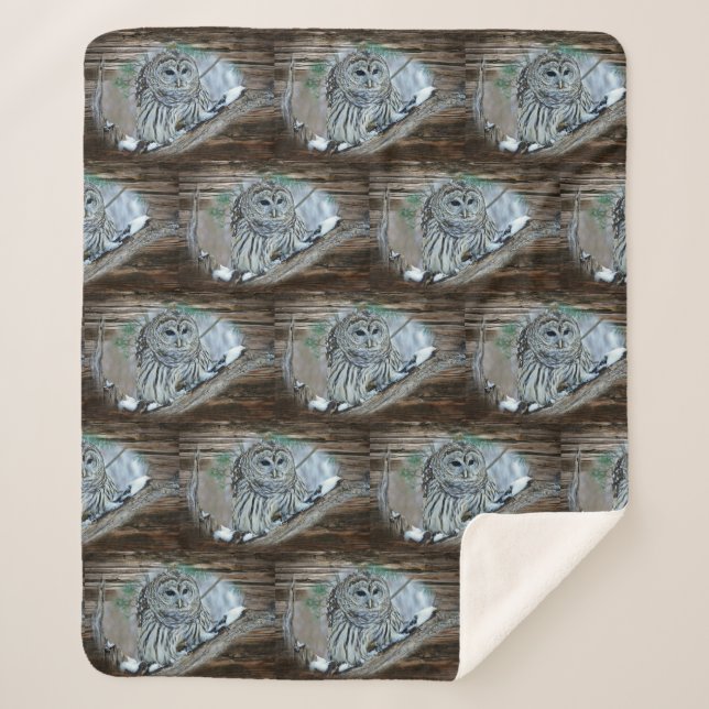 Owl Sherpa Blanket (Front)