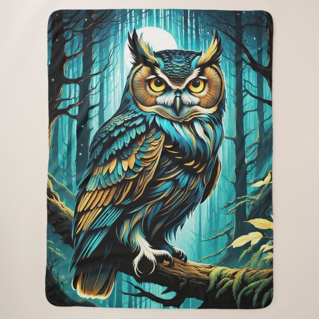 Owl Sherpa Blanket (Front)