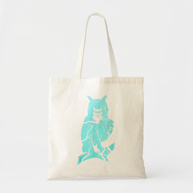 Owl Silhouette Nature Forest Bird Pastel  Tote Bag (Front)