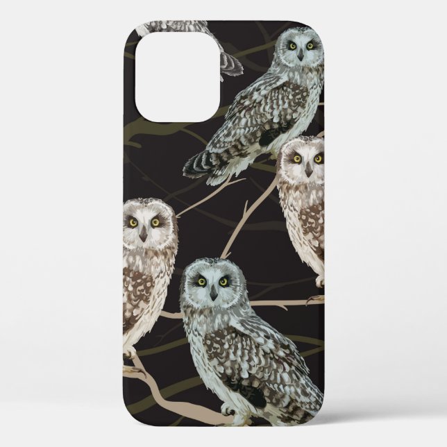 owl sitting on a branch Case-Mate iPhone case (Back)