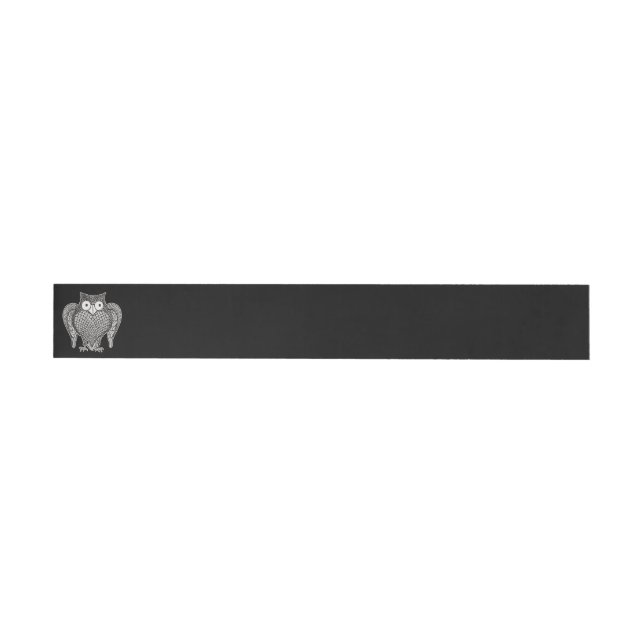 Owl Sketch Cartoon Wraparound Address Label (Individual)