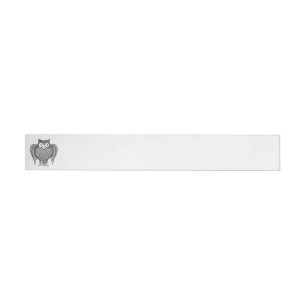 Owl Sketch Cartoon Wraparound Address Label
