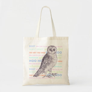 Owl Sounds / Owl Noises Barred Owl or Spotted Owl Tote Bag