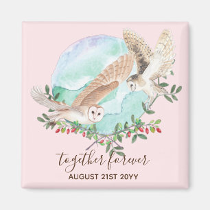 Owl Spirit Guides - Personalized Gift Couples Magnet