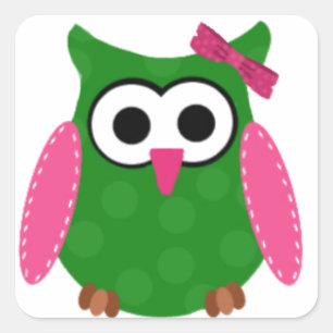 Owl Square Sticker