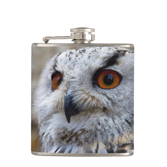 Owl Stainless steel flask (Front)