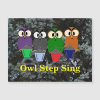 Owl Step Sing Bryn Mawr Lanterns Magnetic Card