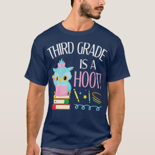 Owl Students Teachers And Books Third Grade Is A H T-Shirt