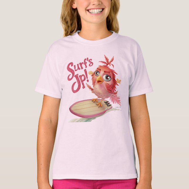 Owl Surfboard Surf's Up  T-Shirt (Front)