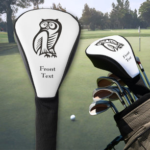 Owl Symbol Black Golf Head Cover
