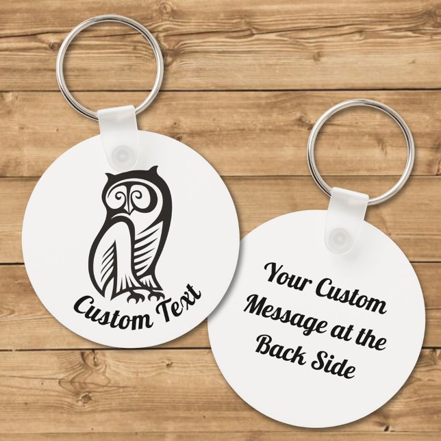 Owl Symbol Black Keychain (Creator Uploaded)