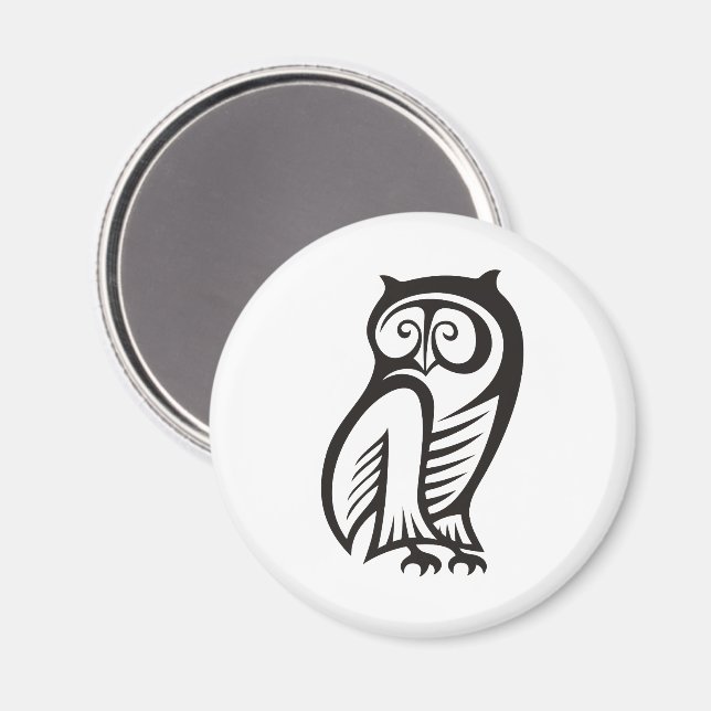 Owl Symbol Black Magnet (Front/Back)