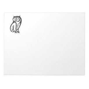 Owl Symbol Black Notepad