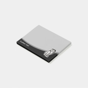Owl Symbol Black Post-it Notes