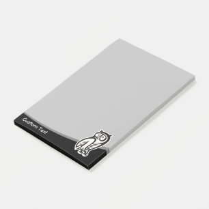 Owl Symbol Black Post-it Notes