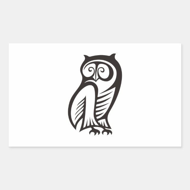 Owl Symbol Black Sticker (Front)