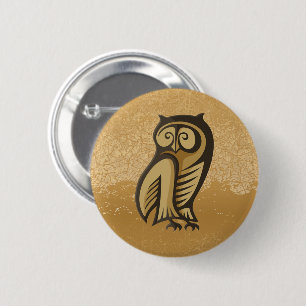 Owl Symbol Colour 2 Inch Round Button