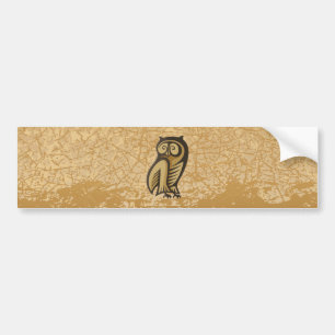 Owl Symbol Colour Bumper Sticker