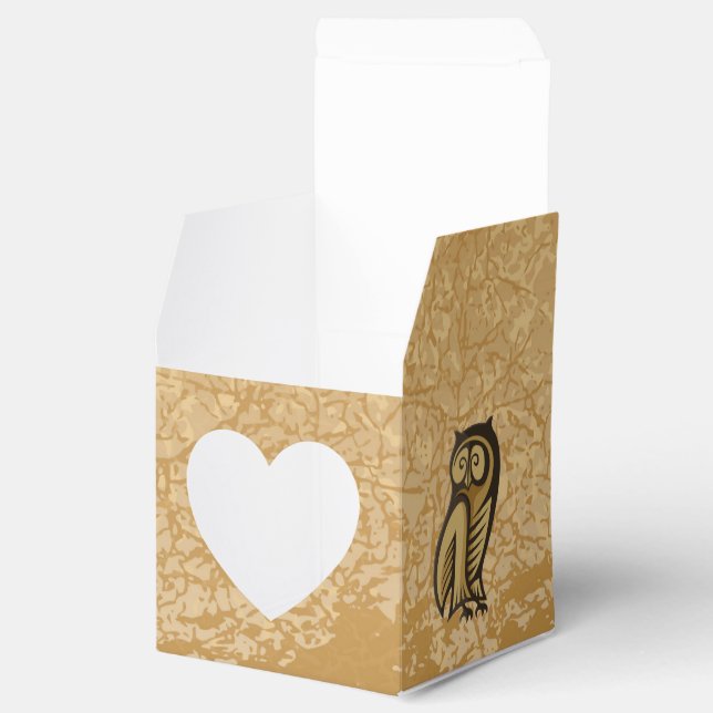 Owl Symbol Colour Favor Box (Opened)