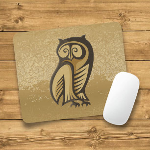 Owl Symbol Colour Mouse Pad