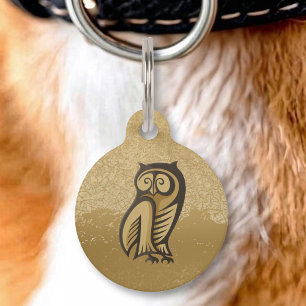 Owl Symbol Colour Pet Tag