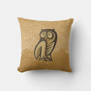 Owl Symbol Colour Throw Pillow