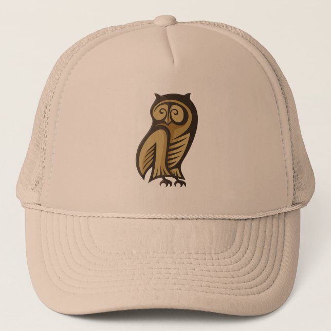 Owl Symbol Colour Trucker Hat (Front)