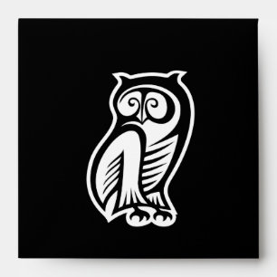 Owl Symbol White Envelopes