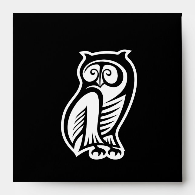 Owl Symbol White Envelopes (Front)