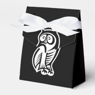 Owl Symbol White Favor Box
