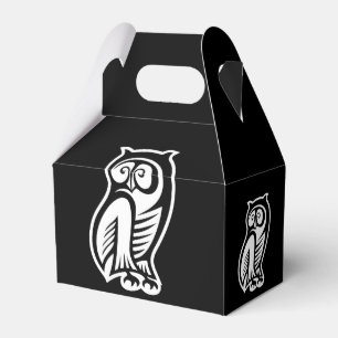 Owl Symbol White Favor Box