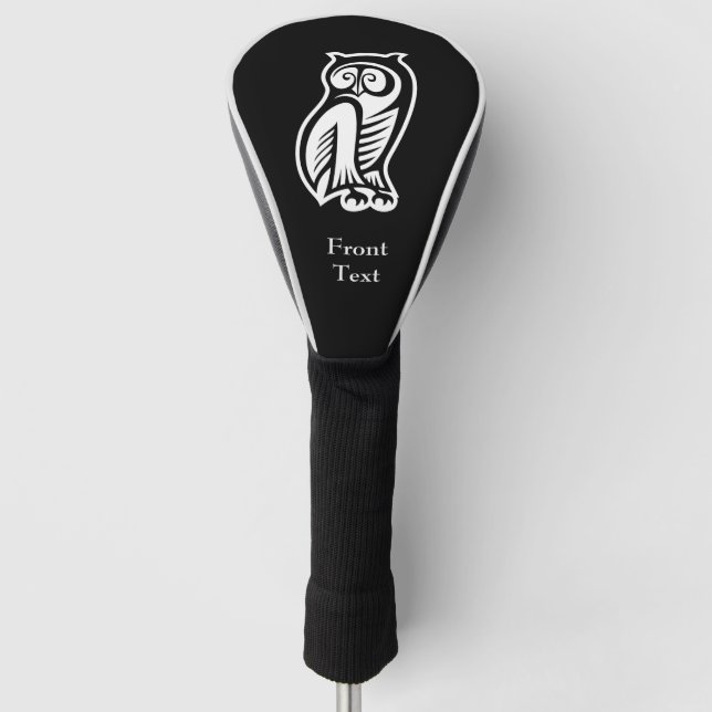Owl Symbol White Golf Head Cover (Front)
