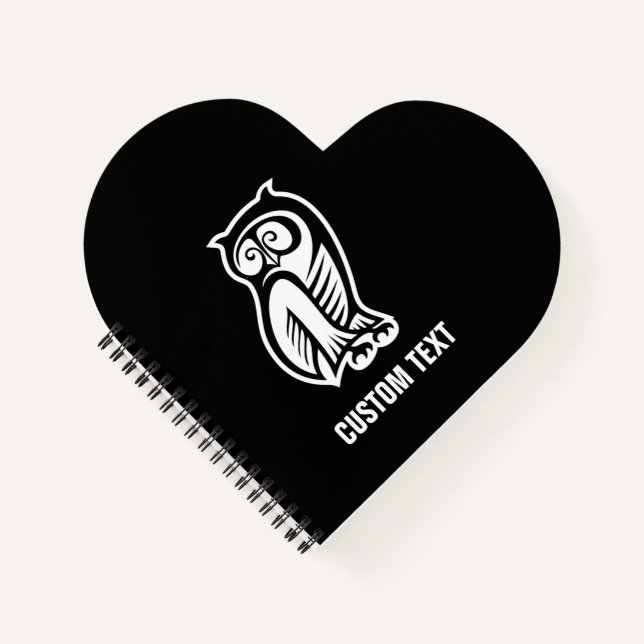 Owl Symbol White Notebook (Front)