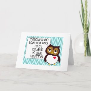 Owl Teacher Greetings Card