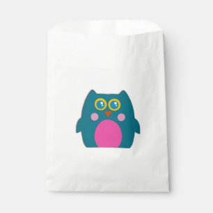 Owl Teal Purple Favour Bag Birthday Party