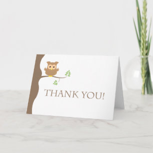 Owl Thank You Card