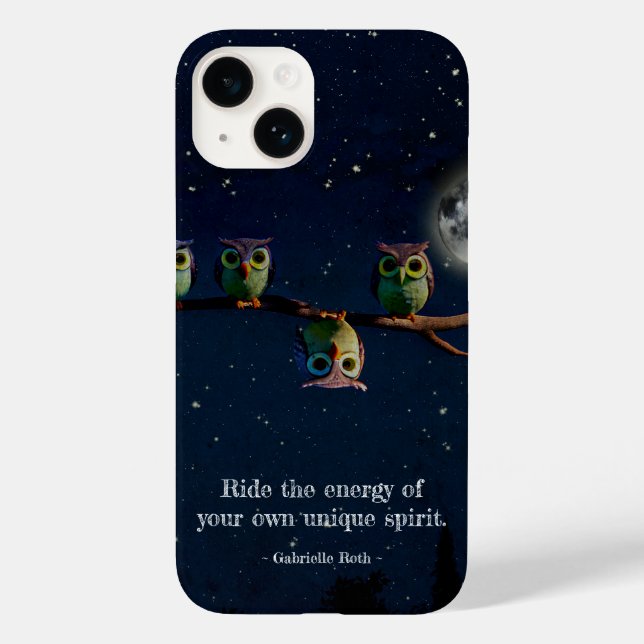 Owl That's Different With Unique Quote Collage Case-Mate iPhone Case (Back)