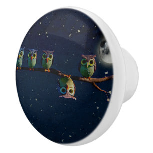 Owl That's Different With Unique Quote Collage Ceramic Knob