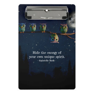 Owl That's Different With Unique Quote Collage Mini Clipboard