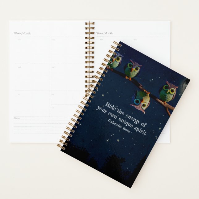 Owl That's Different With Unique Quote Collage Planner (Display)