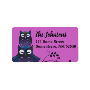 Owl Themed Personalized Return Address Labels