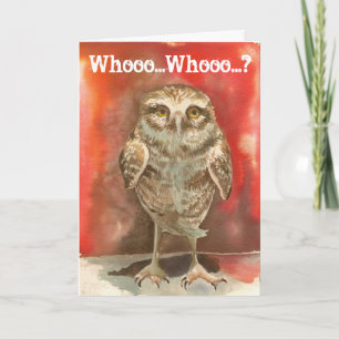 Owl 'Thinking of You' Greeting Card