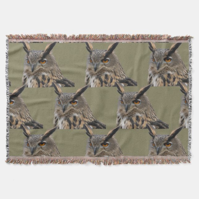 Owl Throw Blanket (Front)
