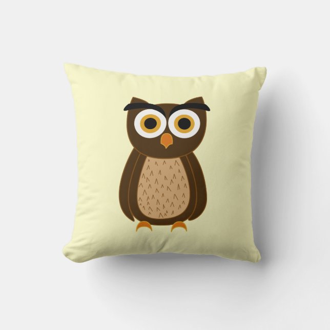 Owl Throw Pillow (Front)