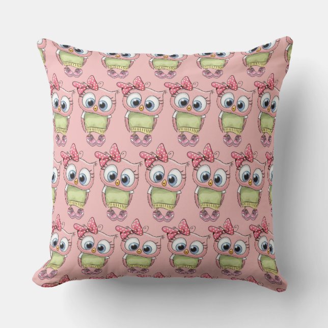 Owl Throw Pillow (Front)