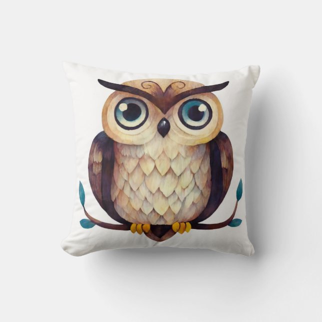 Owl Throw Pillow (Front)