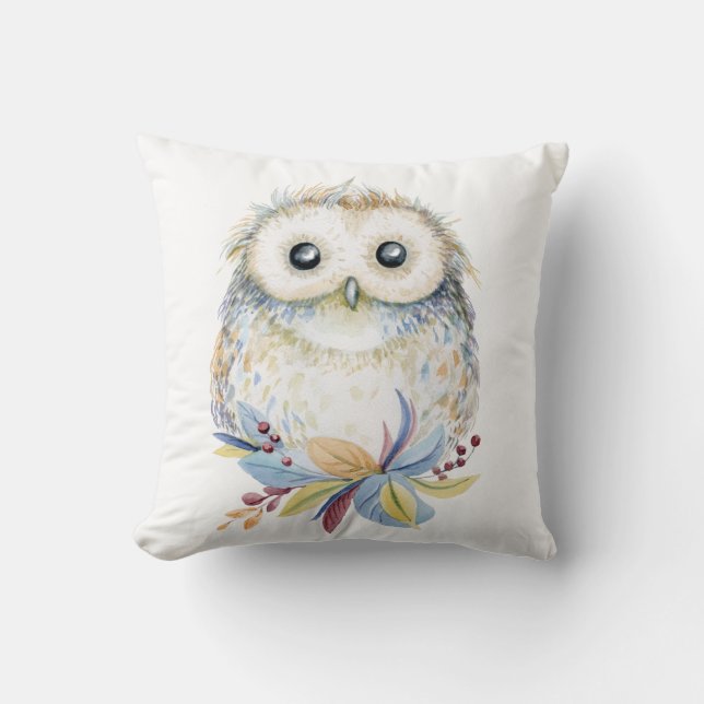 Owl Throw Pillow (Front)
