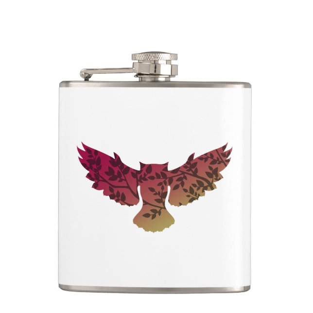 Owl Tree Hip Flask (Front)