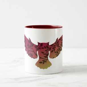 Owl Tree Two-Tone Coffee Mug